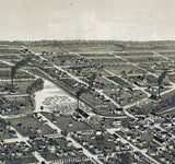1886 Panoramic Map of Antigo Wisconsin Langlade County