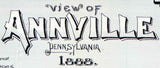 1888 Panoramic Map of Annville Pennsylvania