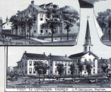 1888 Panoramic Map of Annville Pennsylvania