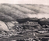 1889 Panoramic Map of Blackinton Massachusetts