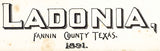 1891 Panoramic Map of Ladonia Fannin County Texas