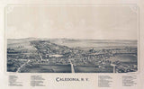 1892 Panoramic Map of Caledonia New York