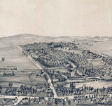 1892 Panoramic Map of Caledonia New York