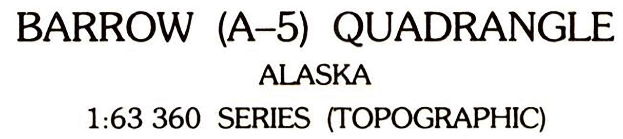 1955 Topo Map of Barrow Alaska