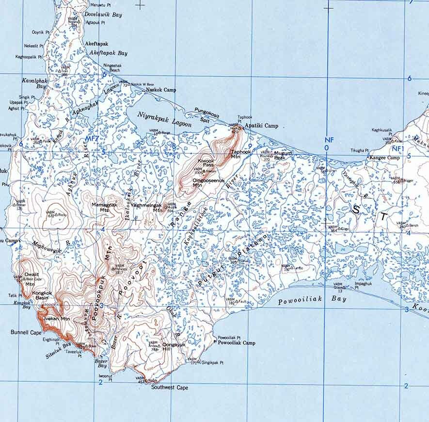 1964 Topo Map of St Lawrence Alaska AK