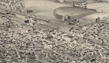 1889 Panoramic Map of Wilkes-Barre Pennsylvania