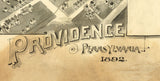 1892 Panoramic Map of Providence Pennsylvania Scranton
