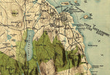 1917 Map of Mount Desert Island Maine