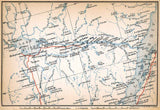 1907 Map of Lake Saint John to St Lawrence River Canada