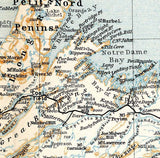 1907 Map of Newfoundland Canada