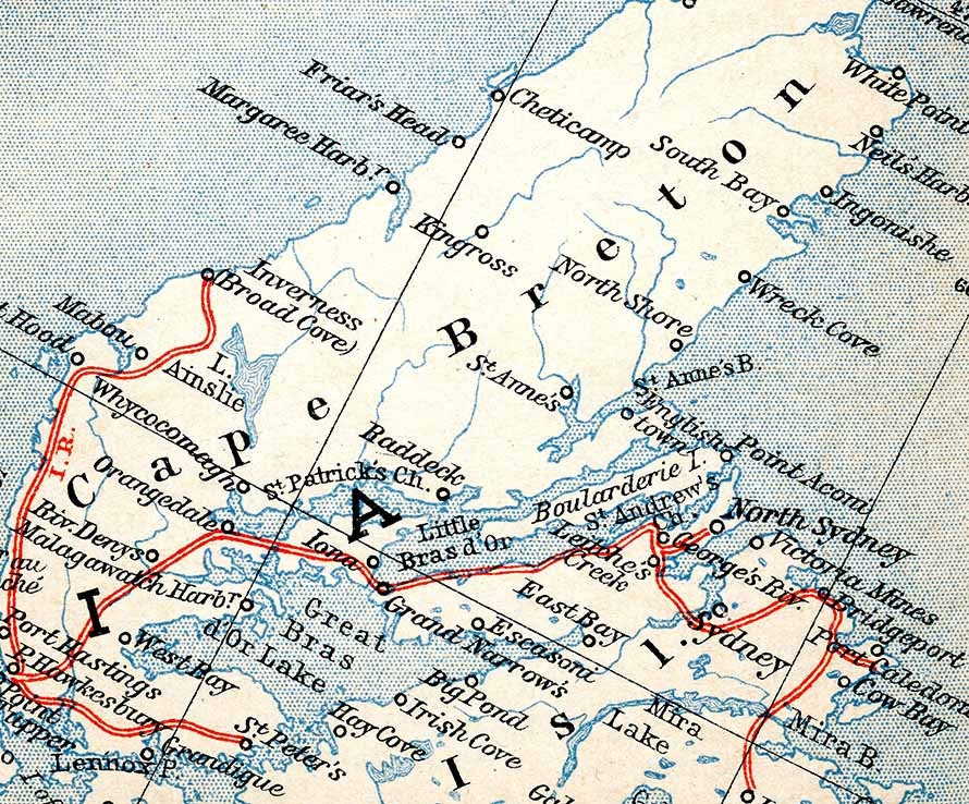 1907 Map of Nova Scotia Prince Edward Island & New Brunswick Canada