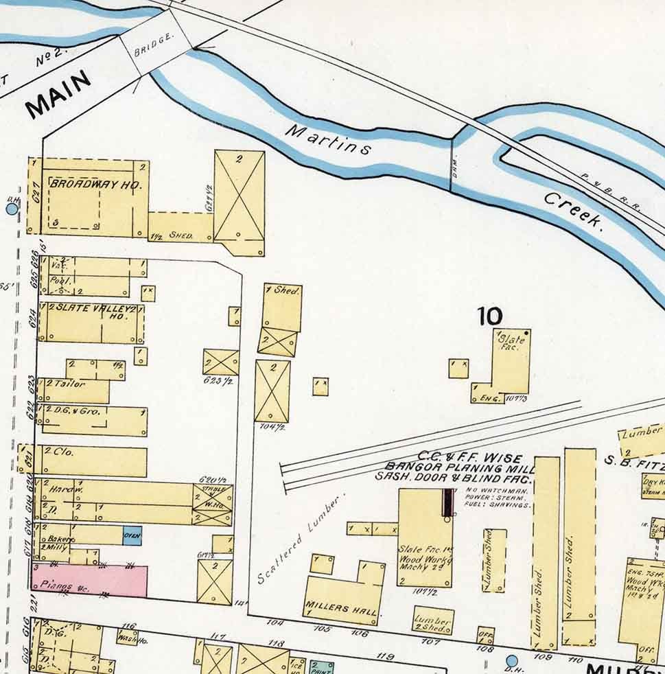 1892 Sanborn Map of Bangor Northampton County Pennsylvania