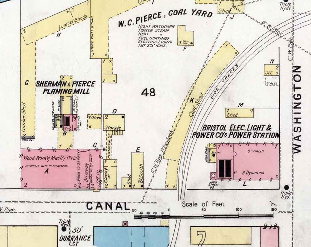 1894 Sanborn Map of Bristol Bucks County Pennsylvania