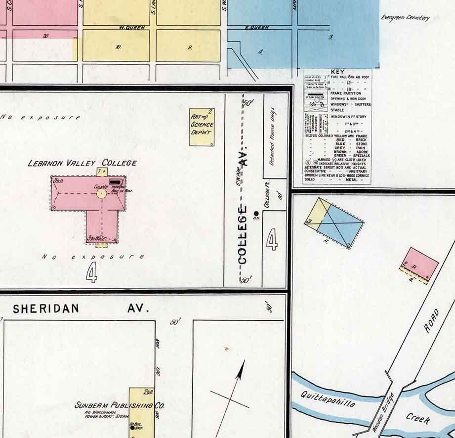 1895 Sanborn Map of Annville Lebanon County Pennsylvania