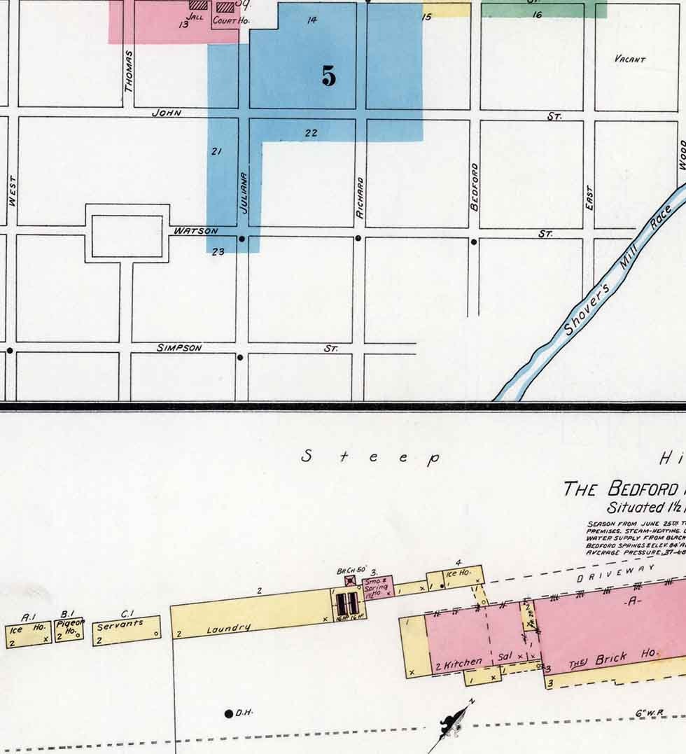 1896 Sanborn Map of Bedford County Pennsylvania