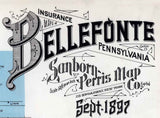 1897 Sanborn Map of Bellefonte Centre County Pennsylvania