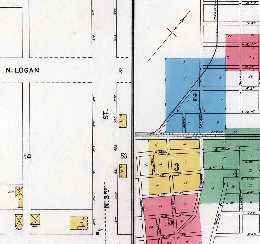 1899 Sanborn Map of Bellwood Blair County Pennsylvania