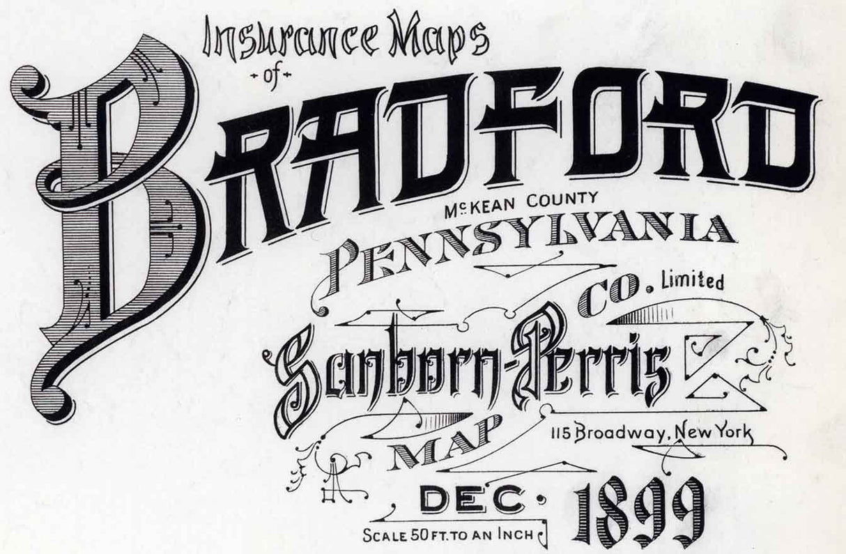 1899 Sanborn Map of Bradford McKean County Pennsylvania