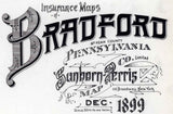 1899 Sanborn Map of Bradford McKean County Pennsylvania