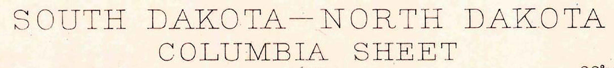 1896 Topo Map of Columbia South Dakota