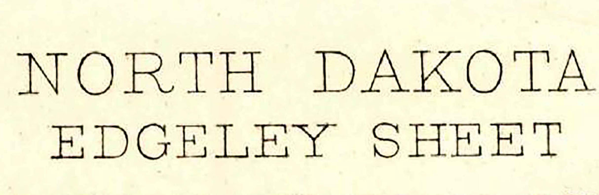 1896 Topo Map of Edgeley North Dakota