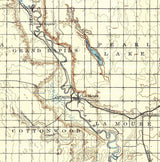 1918 Topo Map of La Moure North Dakota