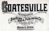 1886 Sanborn Map of Coatesville Chester County Pennsylvania