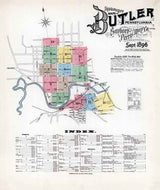 1896 Sanborn Map of Butler County Pennsylvania