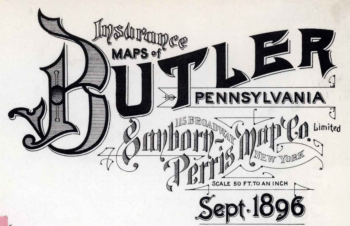 1896 Sanborn Map of Butler County Pennsylvania