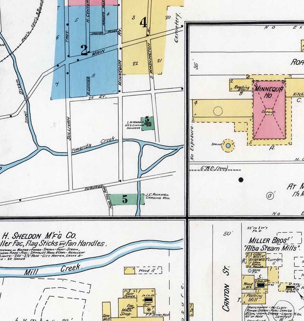 1892 Sanborn Map of Bangor Northampton County Pennsylvania