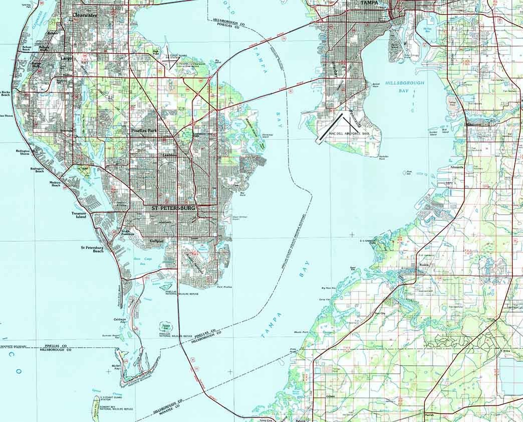 1981 Topo Map of St Petersburg Florida