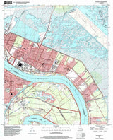 1998 Topo Map of Chalmette Louisiana LA