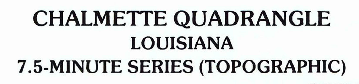 1998 Topo Map of Chalmette Louisiana LA