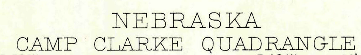 1898 Topo Map of Camp Clarke Nebraska