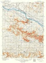 1898 Topo Map of Scotts Bluff Nebraska Harrisburg