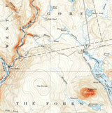 1905 Topo Map of The Forks Maine Mosquito Mountain