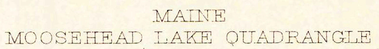 1922 Topo Map of Moosehead Lake Maine Sugar Island