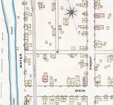 1884 Town Map of Halifax Dauphin County Pennsylvania