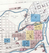 1885 Town Map of Easton Northampton County Pennsylvania