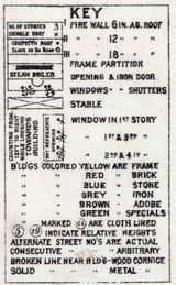 1885 Town Map of Everett Bedford County Pennsylvania