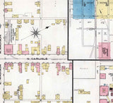 1885 Town Map of Greencastle Franklin County Pennsylvania