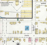 1887 Town Map of Curwensville Clearfield County Pennsylvania