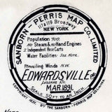 1891 Town Map of Edwardsville Luzerne County Pennsylvania