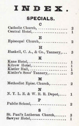 1892 Town Map of Great Bend Susquehanna County Pennsylvania