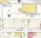 1894 Town Map of Ellwood City Lawrence County Pennsylvania