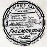 1894 Town Map of Freemansburg Northampton County Pennsylvania