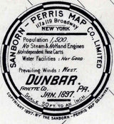 1897 Town Map of Dunbar Fayette County Pennsylvania