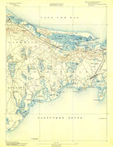 1888 Topo Map of Barnstable Maine