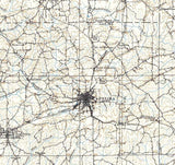 1907 Topo Map of Opelika Alabama Auburn