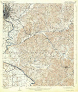 1908 Topo Map of Columbus Georgia